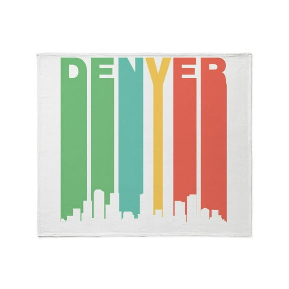 CafePress - Vintage Denver Cityscape Throw Blanket - Soft Fleece Throw Blanket, 50"x60" for All Ages