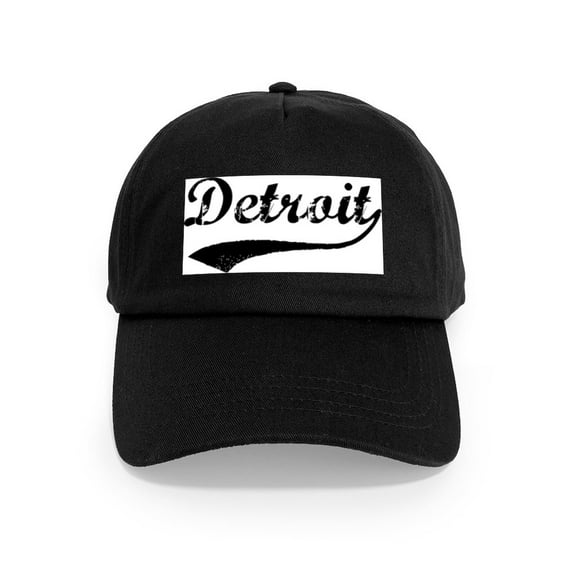 CafePress - Vintage Detroit Cap - Adjustable 100% Brushed Unisex Casual Cotton Baseball Cap, Beige, 1
