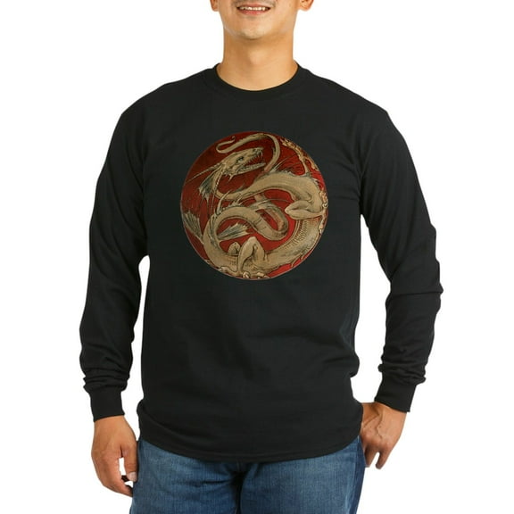 CafePress - Vintage Dragon Long Sleeve T Shirt - Long Sleeve Dark T-Shirt