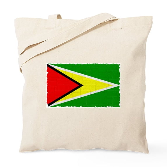 CafePress - Vintage Guyana Flag Tote Bag - Unisex Canvas Tote Bag, Beige, 1-Piece