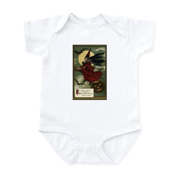CafePress - Vintage Halloween Witch Infant Bodysuit - Baby Light Bodysuit, Size Newborn - 24 Months