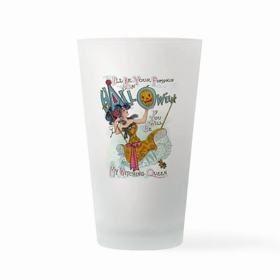CafePress - Vintage Halloween Witch Pint Glass - Pint Glass, Drinking Glass, 16 oz. CafePress