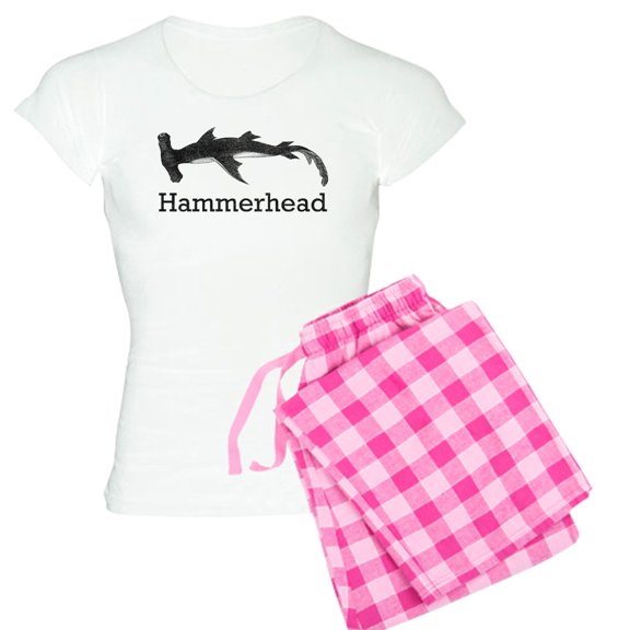 CafePress - Vintage Hammerhead Shark Women's Light Pajamas - Women's Short Sleeve Print T-Shirt and Pants Light Cotton Pajama Set