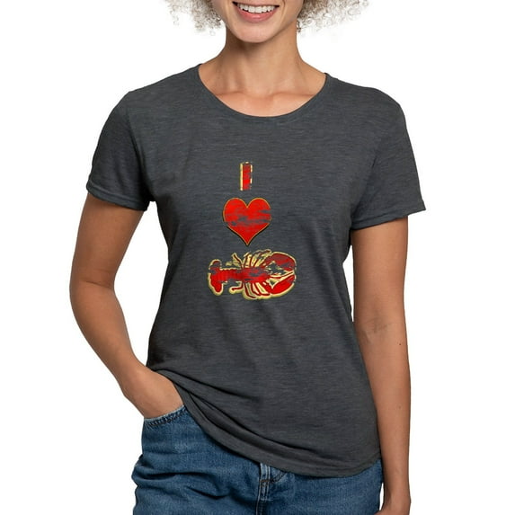 CafePress - Vintage I Heart Lobster T Shirt - Womens Tri-blend T-Shirt