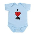 thumbnail image 1 of CafePress - Vintage I Heart Pig Infant Bodysuit - Baby Light Bodysuit, Size Newborn - 24 Months, 1 of 4