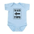 thumbnail image 1 of CafePress - Vintage I'm With Stupid [L] Infant Bodysuit - Baby Light Bodysuit, Size Newborn - 24 Months, 1 of 4