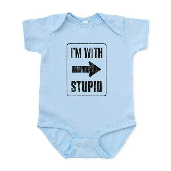 CafePress - Vintage I'm With Stupid [R] Infant Bodysuit - Baby Light Bodysuit, Size Newborn - 24 Months