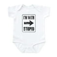 thumbnail image 1 of CafePress - Vintage I'm With Stupid [R] Infant Bodysuit - Baby Light Bodysuit, Size Newborn - 24 Months, 1 of 4
