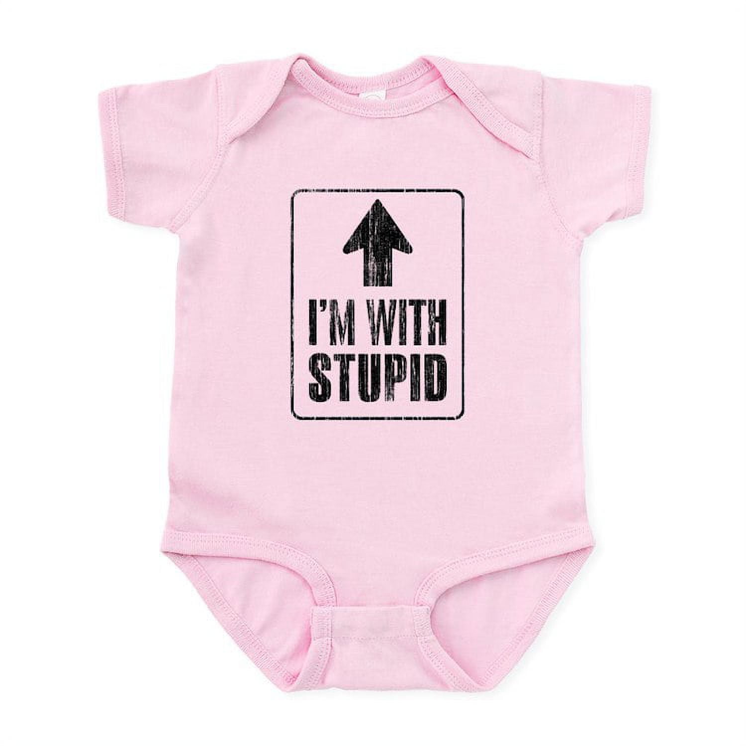 CafePress - Vintage I'm With Stupid [U] Infant Bodysuit - Baby Light ...