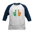 thumbnail image 1 of CafePress - Vintage Irish Flag Shamrock Baseball Jersey - Kids Cotton Baseball Jersey, 3/4 Sleeve Shirt, 1 of 4
