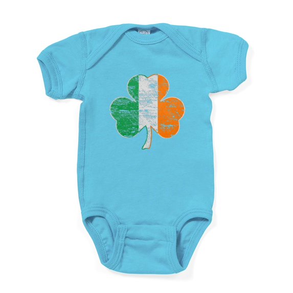 CafePress - Vintage Irish Flag Shamrock - Cute Infant Bodysuit Baby Romper - Size Newborn - 24 Months