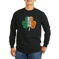 thumbnail image 1 of CafePress - Vintage Irish Flag Shamrock Long Sleeve T Shirt - Long Sleeve Dark T-Shirt, 1 of 4