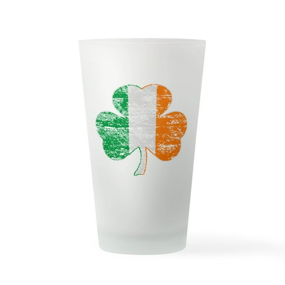 CafePress - Vintage Irish Flag Shamrock - Pint Glass, Drinking Glass, 16 oz. CafePress