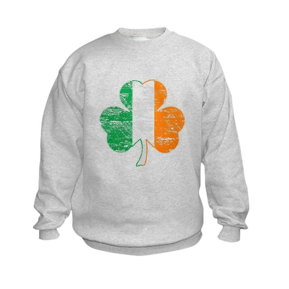 CafePress - Vintage Irish Flag Shamrock Sweatshirt - Kids Sweatshirt, Youth Crew Neck Sweatshirt
