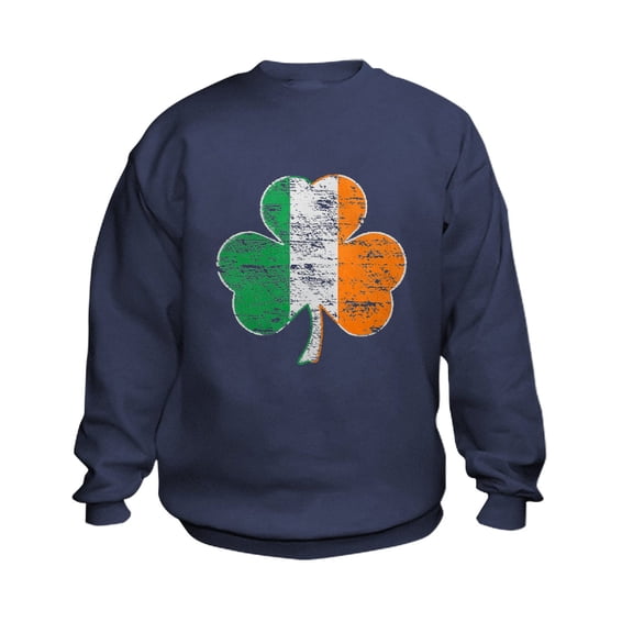 CafePress - Vintage Irish Flag Shamrock Sweatshirt - Kids Sweatshirt, Youth Crew Neck Sweatshirt