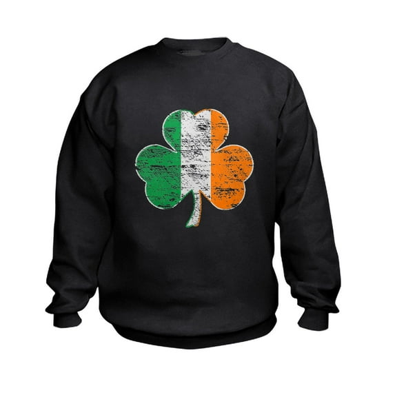 CafePress - Vintage Irish Flag Shamrock Sweatshirt - Kids Sweatshirt, Youth Crew Neck Sweatshirt