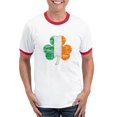 thumbnail image 1 of CafePress - Vintage Irish Flag Shamrock T Shirt - 100% Cotton Ringed T-Shirt, 1 of 4