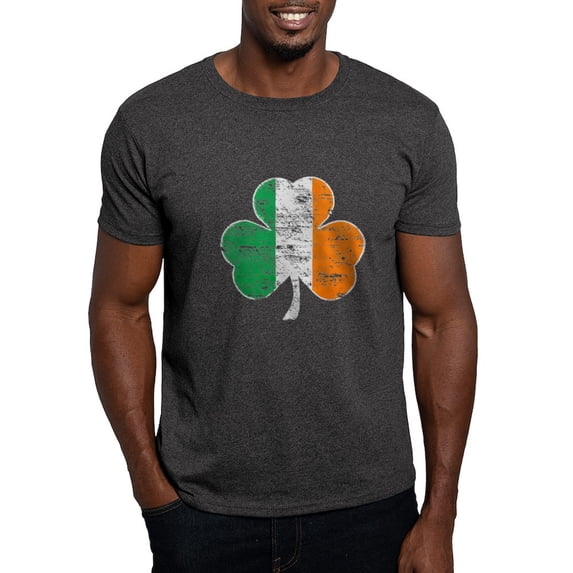 CafePress - Vintage Irish Flag Shamrock T Shirt - Men's Classic Graphic Cotton T-Shirt