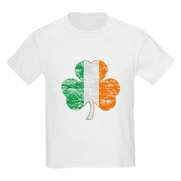 CafePress - Vintage Irish Flag Shamrock T Shirt - Light Classic Kids Graphic, Short Sleeve T-Shirt, Sizes XS-XL