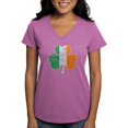 thumbnail image 1 of CafePress - Vintage Irish Flag Shamrock T Shirt - Women's V-Neck Dark T-Shirt, 1 of 4