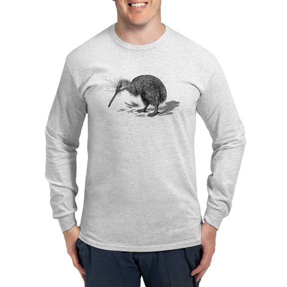 CafePress - Vintage Kiwi Bird New Zealand Long Sleeve T Shirt - Unisex Cotton Long Sleeve T-Shirt