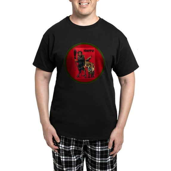 CafePress - Vintage Krampus Men's Dark Pajamas - Men's Dark Loose Fit Cotton Pajama Set