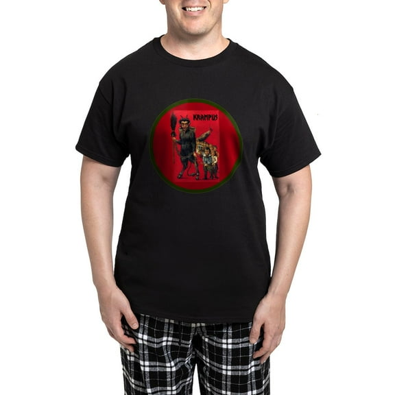CafePress - Vintage Krampus Men's Dark Pajamas - Men's Dark Loose Fit Cotton Pajama Set