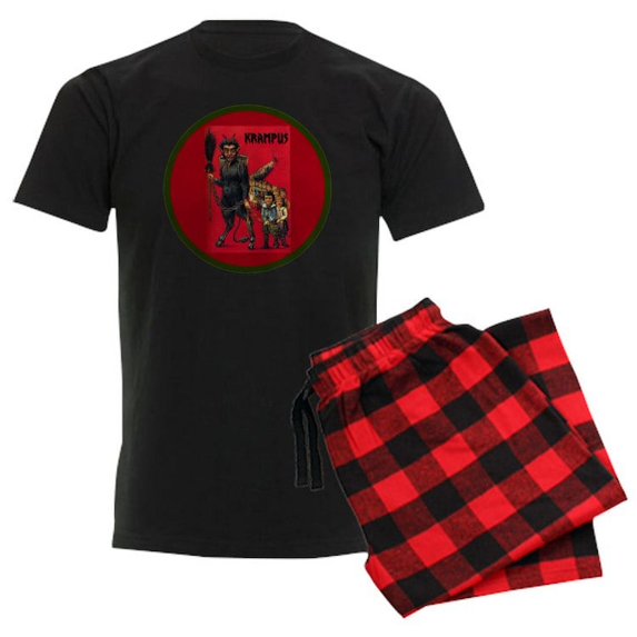 CafePress - Vintage Krampus - Men's Dark Pajamas