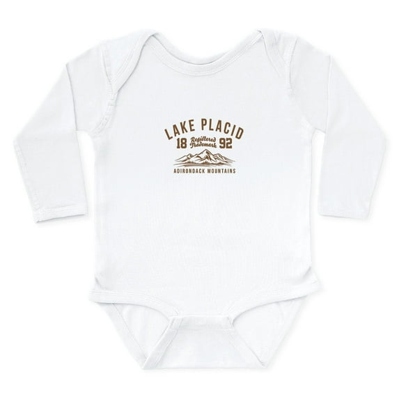 CafePress - Vintage Lake Placid Body Suit - Long Sleeve Cotton Baby Bodysuit