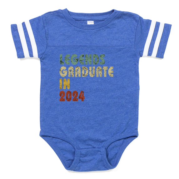 CafePress - Vintage Legends Graduate In - Cute Infant Baby Football Bodysuit