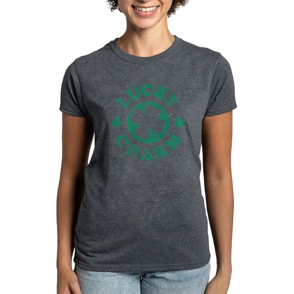 CafePress - Vintage Lucky Charm Women's Dark T Shirt - Women's Traditional Fit Dark T-Shirt