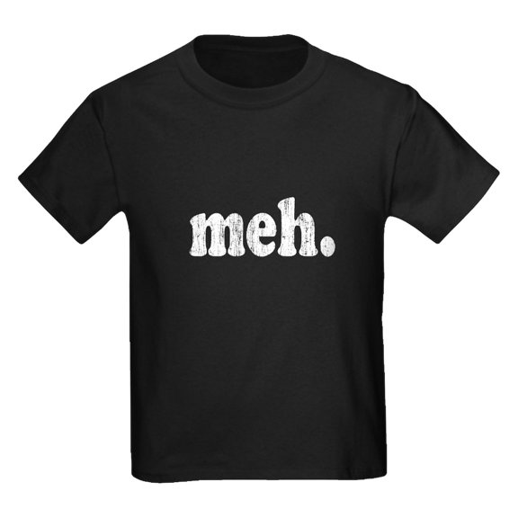 CafePress - Vintage Meh Kids Dark T Shirt - Dark T-Shirt Kids XS-XL