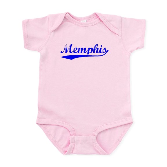 CafePress - Vintage Memphis (Blue) Infant Bodysuit - Baby Light Bodysuit, Size Newborn - 24 Months