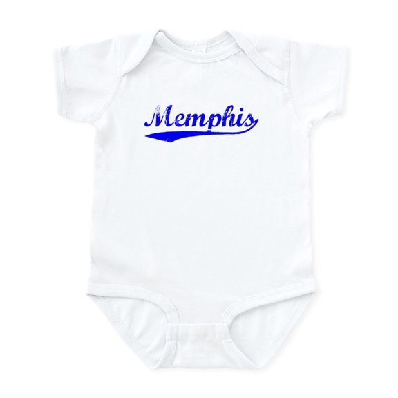 CafePress - Vintage Memphis (Blue) Infant Bodysuit - Baby Light Bodysuit, Size Newborn - 24 Months