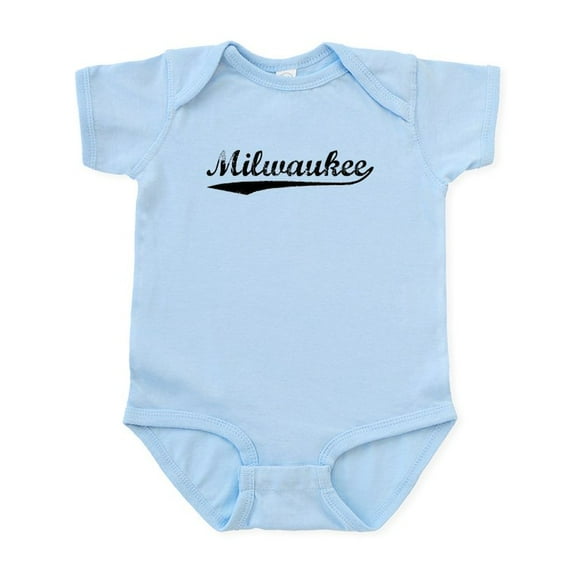 CafePress - Vintage Milwaukee (Black) Infant Bodysuit - Baby Light Bodysuit, Size Newborn - 24 Months