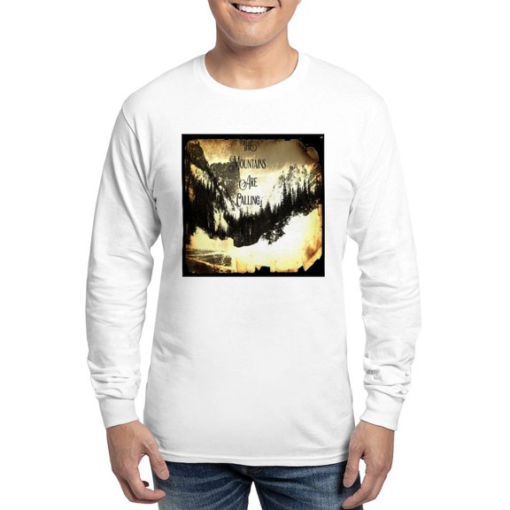 CafePress - Vintage Mountains Are Calling Long Sleeve T Shirt - Unisex Cotton Long Sleeve T-Shirt