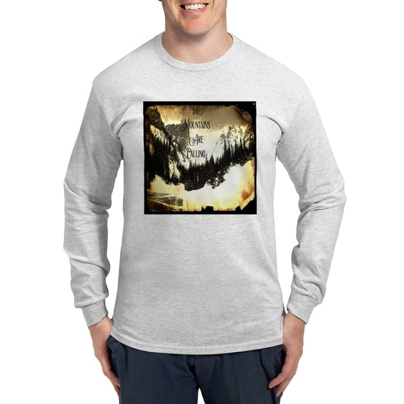 CafePress - Vintage Mountains Are Calling Long Sleeve T Shirt - Unisex Cotton Long Sleeve T-Shirt