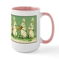 thumbnail image 1 of CafePress - Vintage Musical Easter Bunnies Large Mug Mugs - 15 oz Ceramic Large White Novelty Mug, 1 of 4
