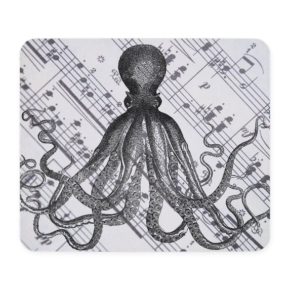 CafePress - Vintage Nautical Steampunk Octopus Mousepad - Non-slip Rubber Mousepad, Gaming Mouse Pad