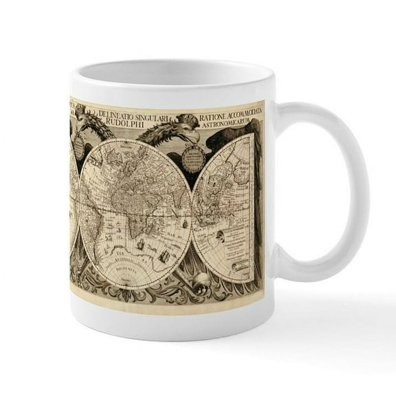 CafePress - Vintage Old World Map 1630 Mug - 11 oz Ceramic Mug - Novelty Coffee Tea Cup