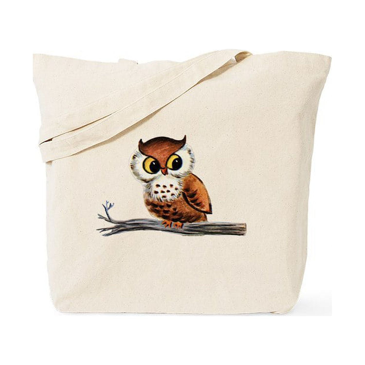 CafePress - Letter C Owl Monogram Initial Tote Bag - Natural Canvas Tote Bag,  Cloth Shopping Bag 