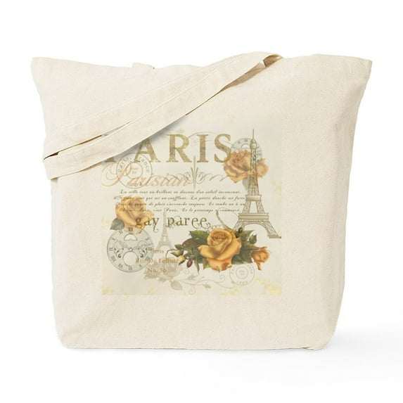 CafePress - Vintage Paris Tote Bag - Unisex Canvas Tote Bag, Beige, 1-Piece