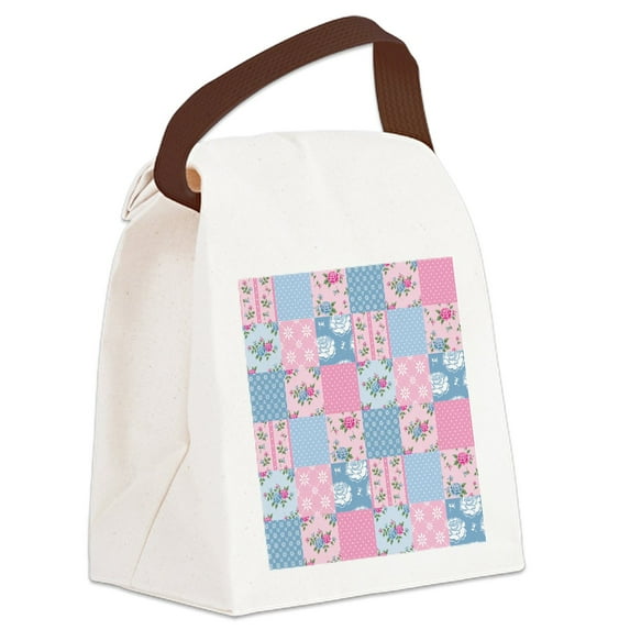 CafePress - Vintage Pattern Patchwork - Canvas Lunch Bag with Strap Handle