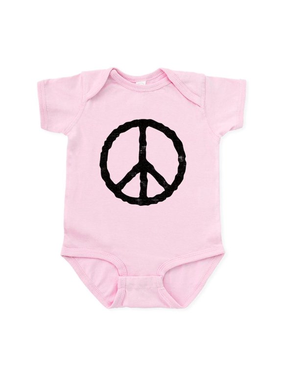 - Vintage' Peace Symbol Infant Bodysuit - Baby Light Bodysuit