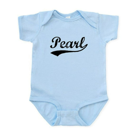 CafePress - Vintage Pearl (Black) Infant Bodysuit - Baby Light Bodysuit, Size Newborn - 24 Months