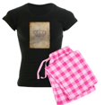 thumbnail image 1 of CafePress - Vintage Pink Royal Crown Pajamas - Women's Dark Pajamas, 1 of 4
