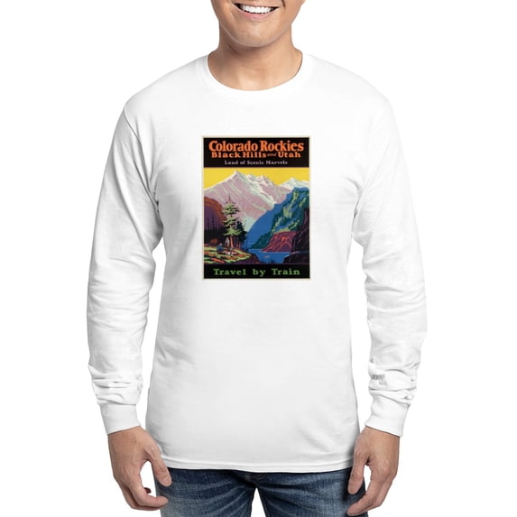 CafePress - Vintage Poster Colorado Rock Long Sleeve T Shirt - Unisex Cotton Long Sleeve T-Shirt