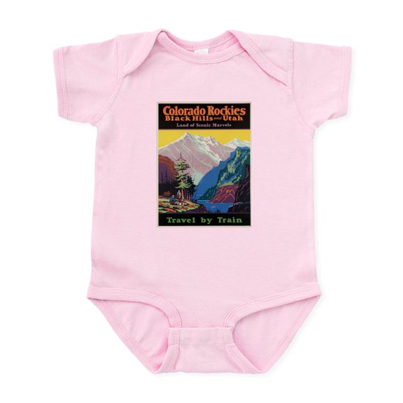 CafePress - Vintage Poster Colorado Rocky Mountain Body Suit - Baby Light Bodysuit, Size Newborn - 24 Months