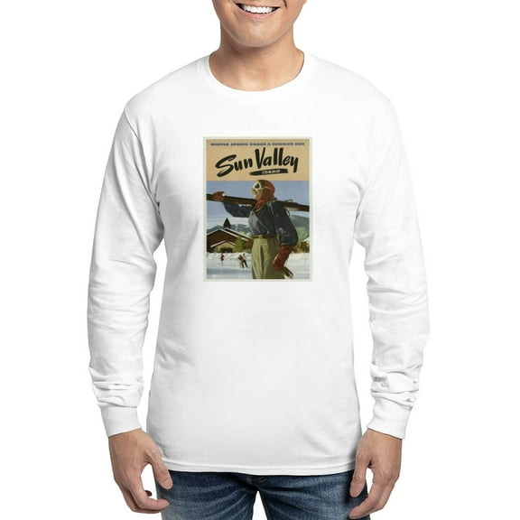 CafePress - Vintage Poster Sun Valley Long Sleeve T Shirt - Unisex Cotton Long Sleeve T-Shirt