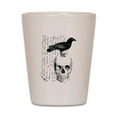 thumbnail image 1 of CafePress - Vintage Raven & Skull - White Shot Glass, Unique and Funny Shot Glass, 1 of 2